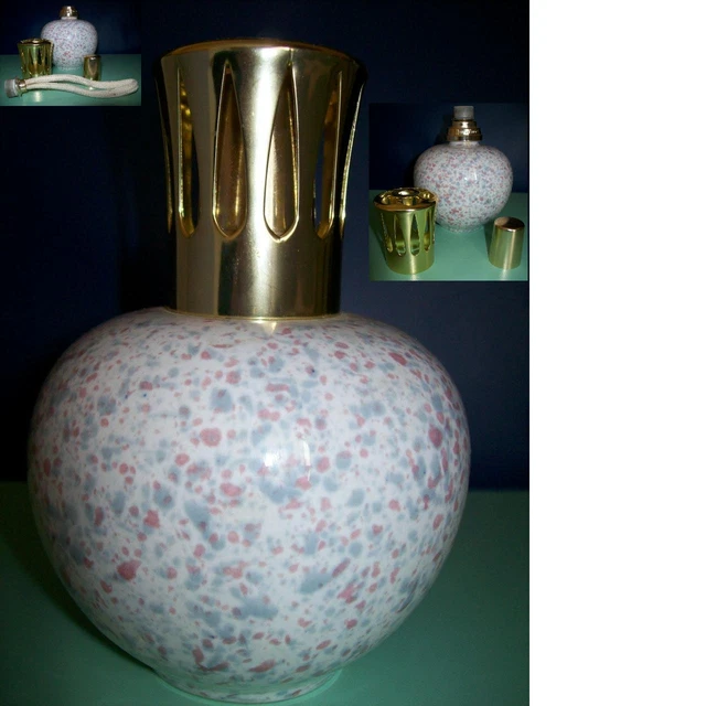 Jolie lampe verre et metal Artdéco Doré/Multicolore Métal/Verre Floral