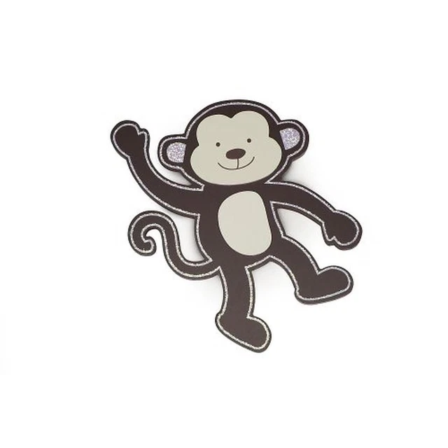 Babies"R"Us Brown Wooden Nursery Hanging Monkey Wall Decor 14 Inch  2376