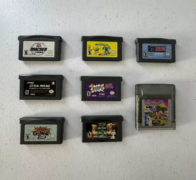 Nintendo Gameboy Advance GBA Lot Bundle 8 Games - All Tested & Working