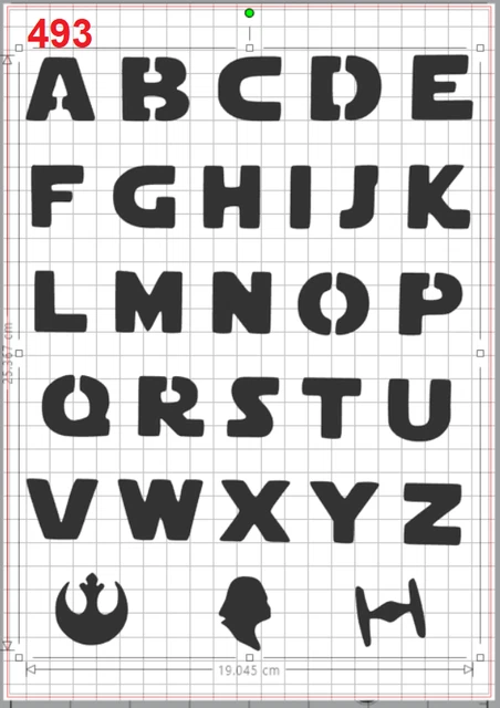 STAR WARS ALPHABET letters Stencil MYLAR A4 sheet strong reusable Art Craft Deco £5.96 - PicClick UK