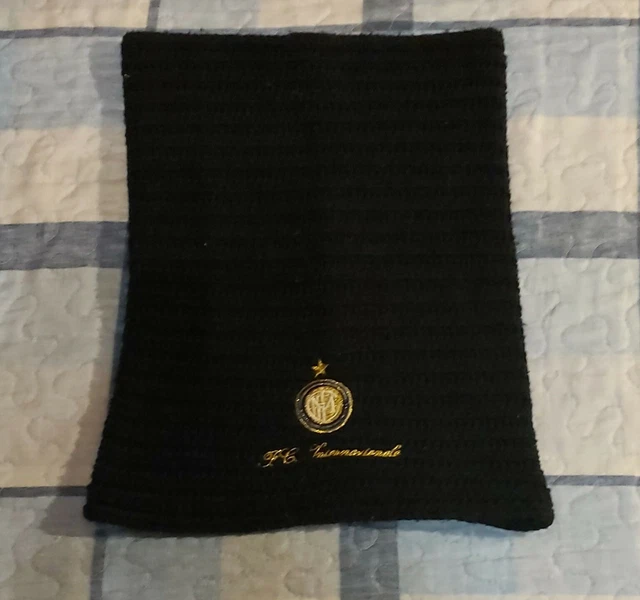 Sciarpa Ufficiale Inter 2021 - Licenza FC Internazionale, Nero Azzurro, 100% Acrilico - Foto 12