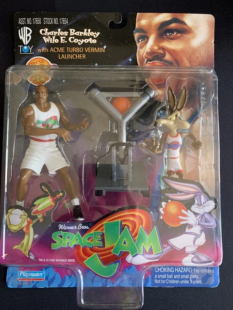 VTG 1996 SPACE Jam Charles Barkley & Wile E. Coyote Action Figure