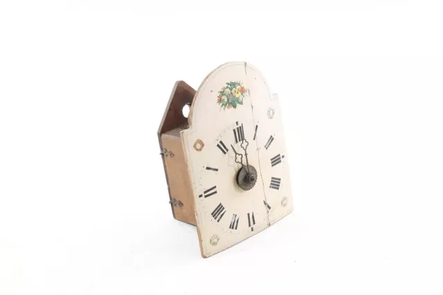 Antiguo Reloj Madera Péndulo Reloj de Pie Con Decoración Flor Pared Decoración