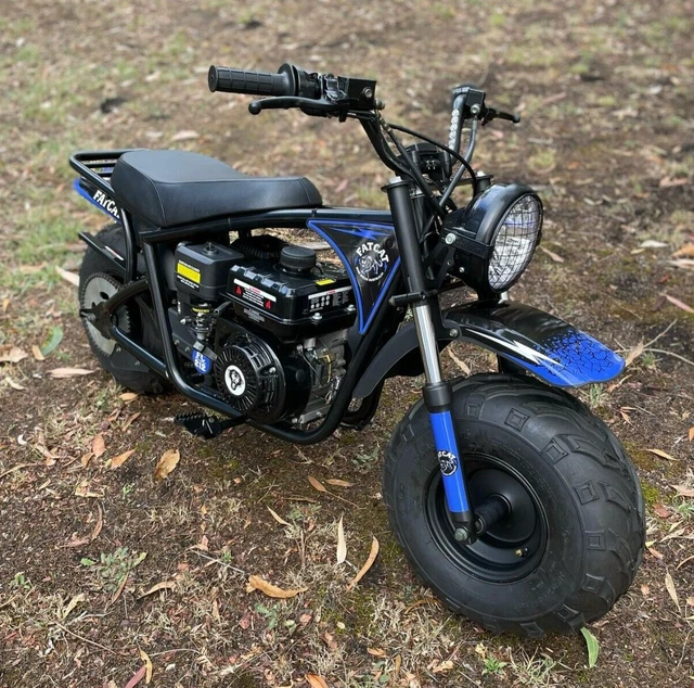 Dirt bike, Fat wheel mini bike for rough terrain, FatCat offroad. Blue