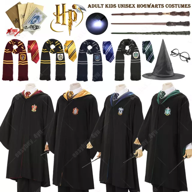 UK Harry Potter Gryffindor Ravenclaw Slytherin Robe Cloak Tie