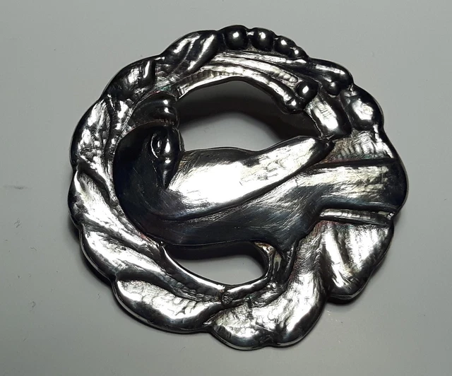 Vintage Art Deco Carl Poul Petersen Sterling Dove Brooch Pin