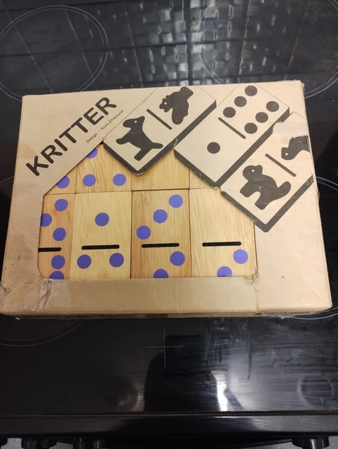 Large Wooden Domino's For Adults And Reverse Animal Colours For Children. 4.5in