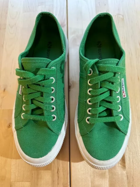 Superga Cotu Classic 2750 Women's Canvas Sneaker Kelly Green Size 39 low top 2