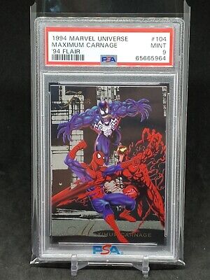 1994 Marvel Universe Flair '94 #104 Maximum Carnage PSA 9 Mint Spider-man Venom