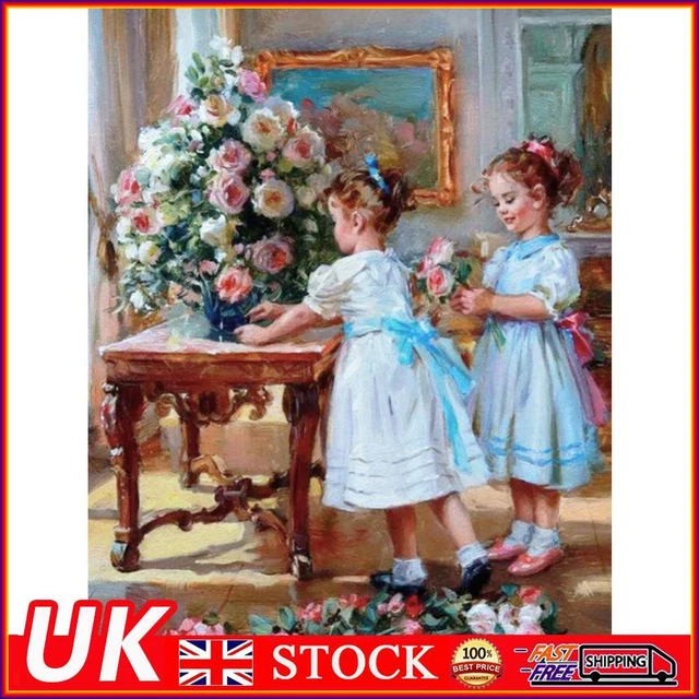 Two Sisters Oil Paint By Numbers Kit DIY Acrylic Painting Frameless Gift (B2205)