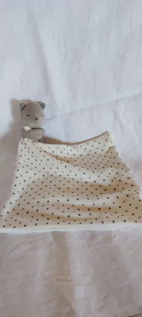 Doudou Chat Loutre Avec Mouchoir À Pois Obaibi Okaidi état neuf