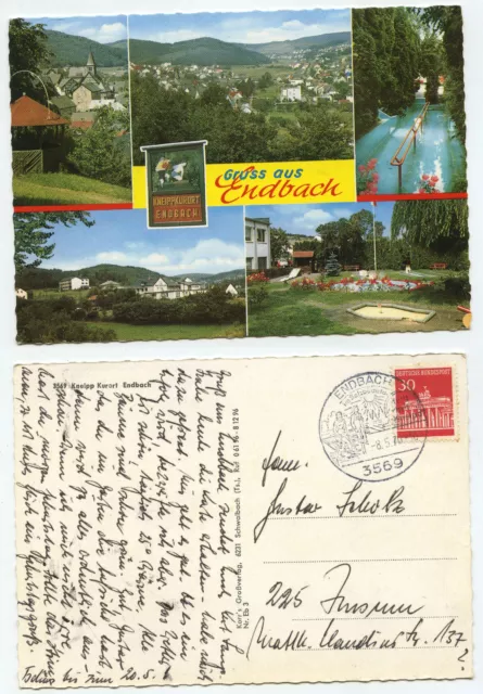 18941 - Kneipp spa town Endbach - postcard, special stamp 8.5.1970