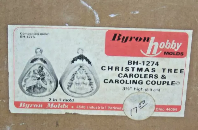 Byron Hobby Ceramic Casting Slip Mold BH 1274 Christmas Tree Ornaments Carolers