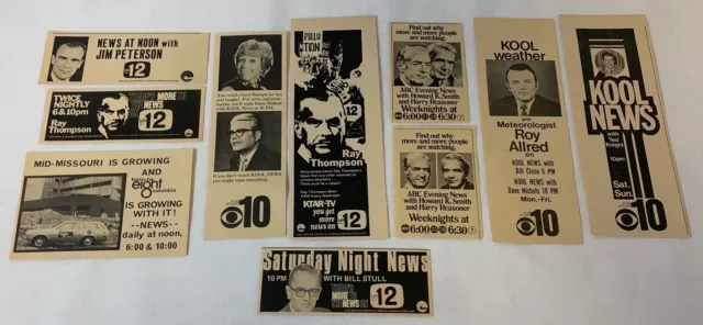 Lotto Di Dieci 1970s TV News Ads ~ Jim Peterson,Raggio Thompson,Bill Stull, Ted