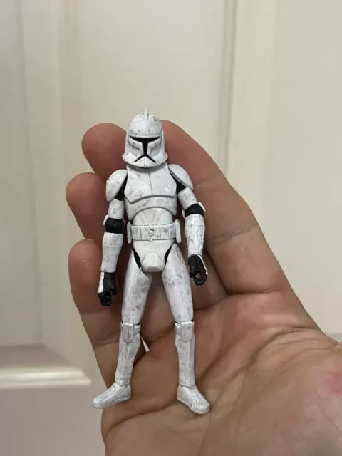 Star Wars Clone Wars Classic Clone Trooper 3.75” CW05 No. 5 White Animated Dirty