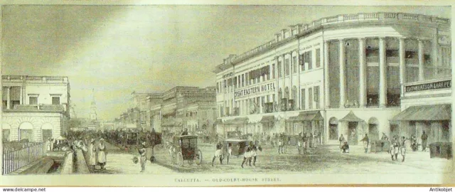 Inde Calcutta Old Court House Street 1864