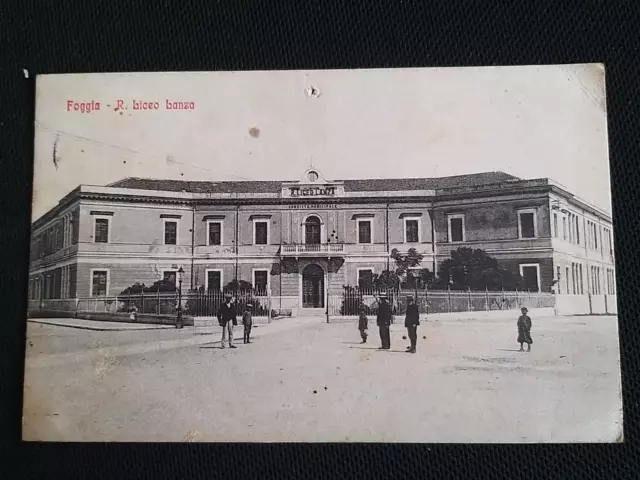 ***Foggia - Liceo Lanza*** Viaggiata - Animata 1916 !!!