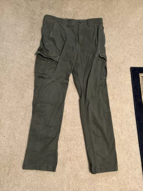 Sonoma Flexwear Green Cargo Pants, Casual Workwear Mens 33x32