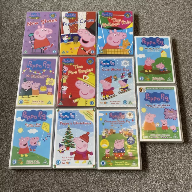 Official Peppa Pig Pre-School DVD Bundle - Job Lot x 11 - FREE POSTAGE