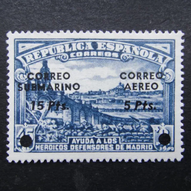Spain 1938 Stamps MNH Madrid Defense Submarine Post OP. Stamp