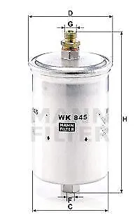 Mann-Filter Wk845 Kraftstofffilter Kraftstoff Filter für Mercedes SL 80-94