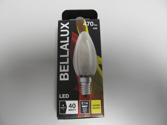10 x Bellalux LED Leuchtmittel Classic B 40 - 4W=40W - E14 - 470lm - Warm White