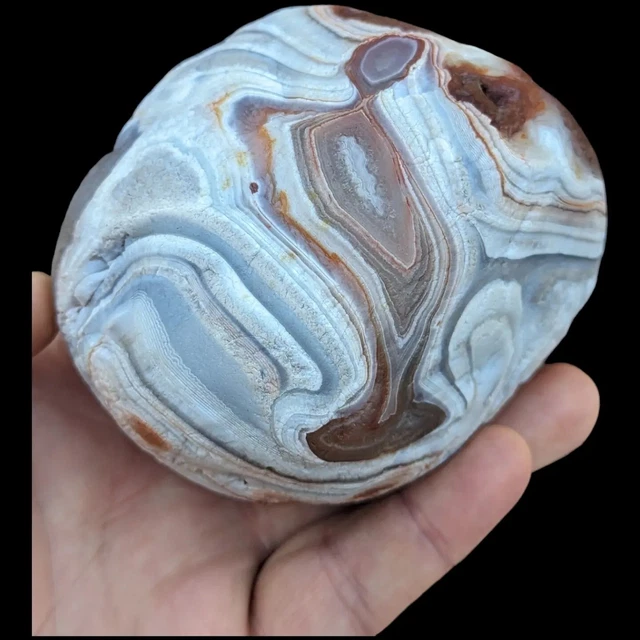 Lake Superior Agate 2lb 6 oz Top Shelf Stone Rough Bright White Gemstone Washed