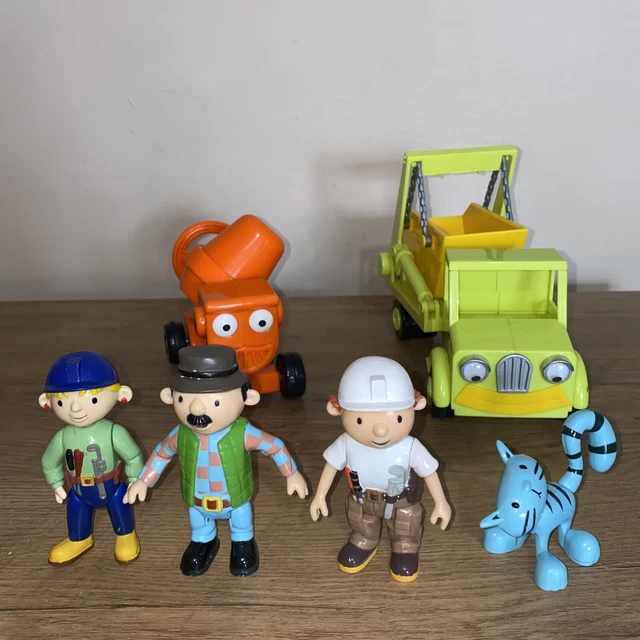 BUNDLE BOB THE Builder Toys,Cement Mixer, Skip Vehicle Figures! £17.99