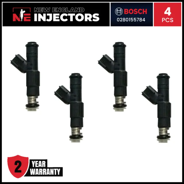 Reman Genuine Bosch 0280155784 Set Of 4 Fuel Injectors Neon Stratus 2.0L 2.4L