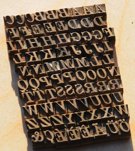 Prägeschrift 4,5 mm Messingschrift Buchbinder Messing Buchbinden Vergoldepresse´