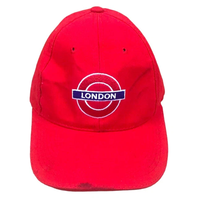 LONDON UNDERGROUND BASEBALL Cap UK Hipster Tube Underground Red Summer