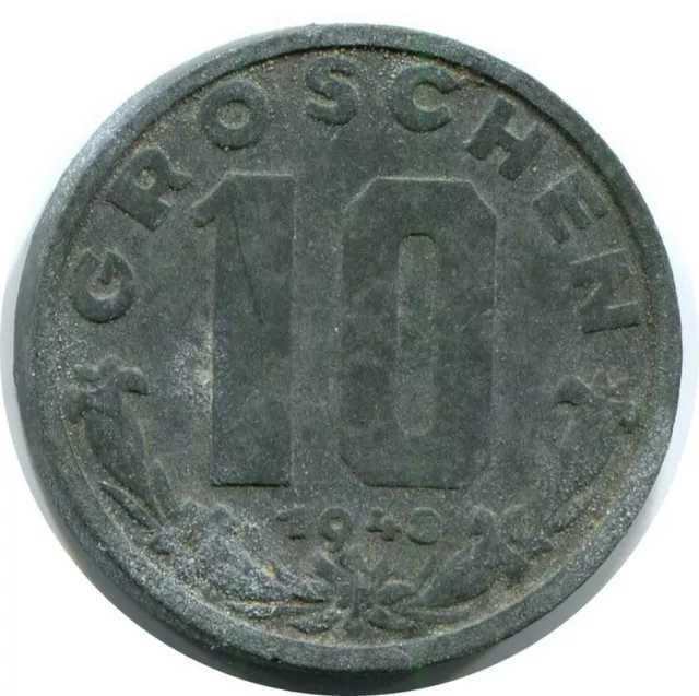 10 GROSCHEN 1949 AUSTRIA Coin #BA177.G