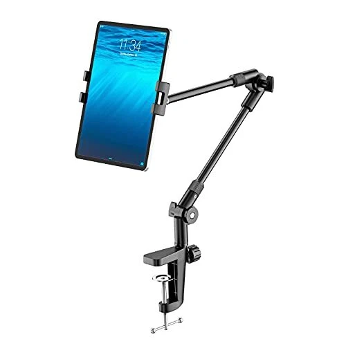 KDD Tablet Stand Holder with 360° Phone iPad Tripod Mount, 27in Long Arm Webcam