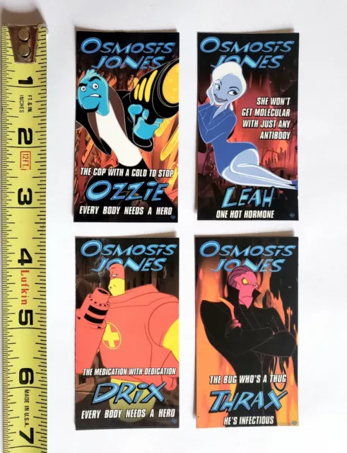 Vintage 2001 Osmosis Jones Movie Promo Magnet Set - Chris Rock Brandy Thrax Film