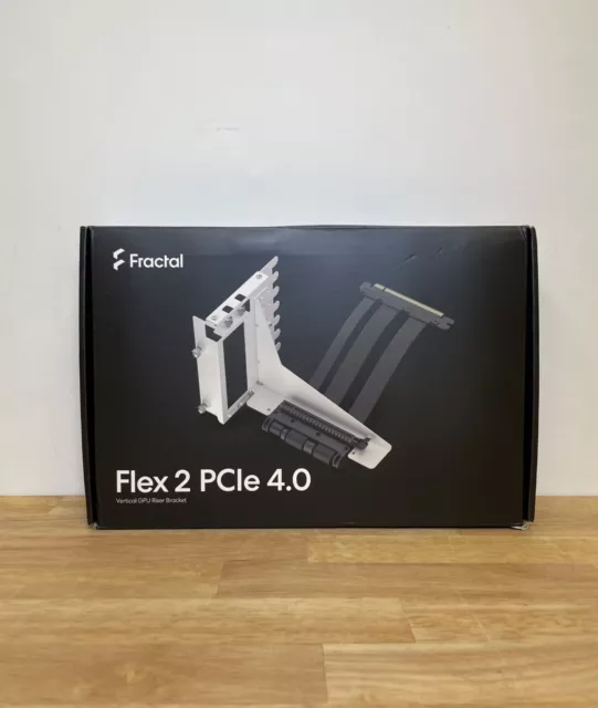 Fractal Design Flex 2 PCIe 4.0 x16 White Vertical GPU Riser with Bracket