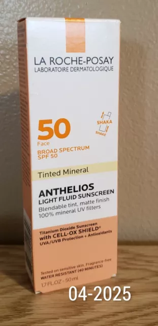 La Roche-Posay Anthelios SPF 50 Tinted Mineral! New Original Box Fresh 4-2025