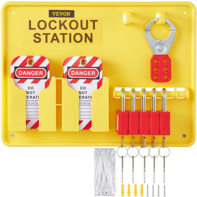 VEVOR 26 PCS Lockout Tagout Kits Electrical Loto Kit for Electrical Risk Removal