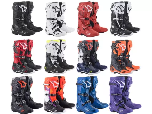 Alpinestars Tech 10 MX Riding Boots Adult Sizes Motocross Dirt Bike ATV Offroad