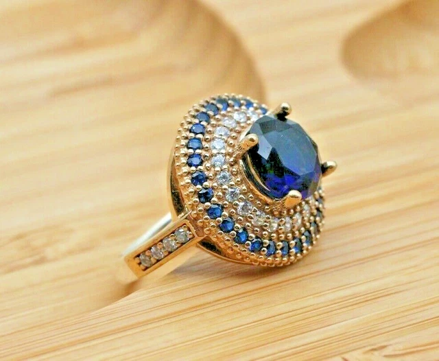 Bague saphir pour femme Bague pour femme faite à la main en argent 925 k...