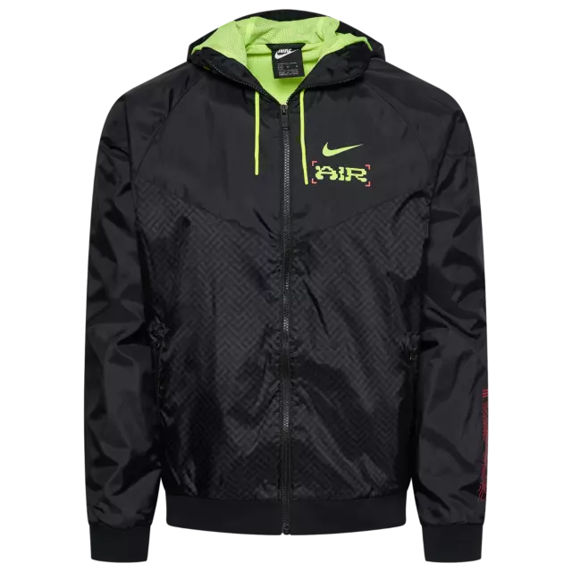 Nike Men Heritage Catch Air Black/Volt Windrunner Jacket (CW4708-010) Size M NWT