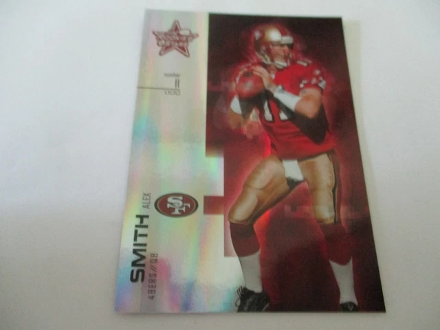 2007 Leaf Rookies & Stars Silver Foil Alex Smith Card #46 Serial #30/99