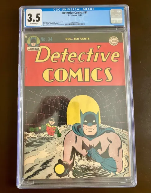 Detective Comics #94 Cgc 3.5 Classic *Golden Age Batman Finger Sprang 1944