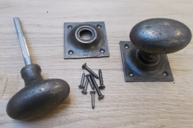RIM KNOBS -old vintage retro style rim door knobs for rim locks antique iron