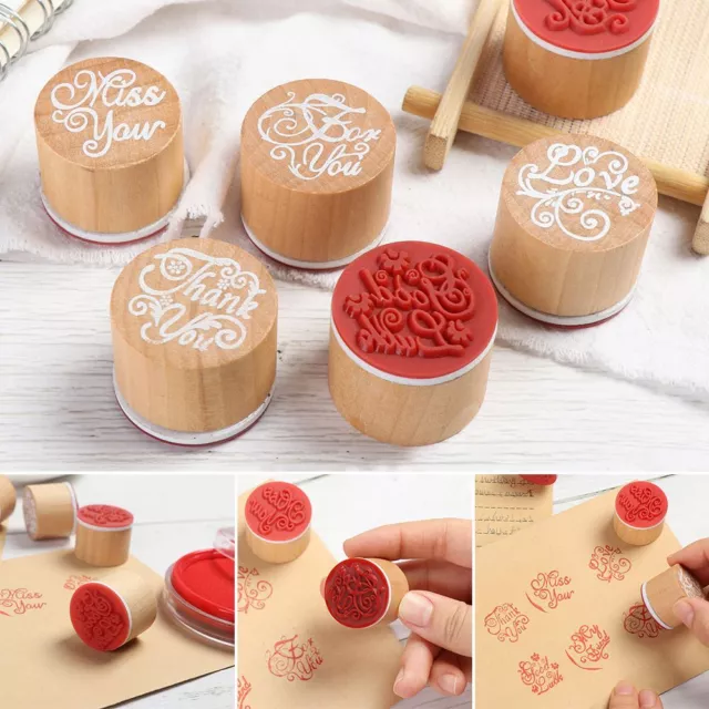 For You Scrapbooking Letter Stamp Blessing Greeting Words Wooden Rubber Stamp