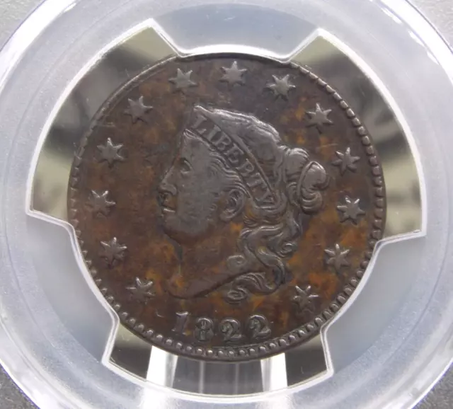 1822 Coronet Matron Head Large Cent 1c PCGS VF25 #520 Very Fine ECC&C, Inc.