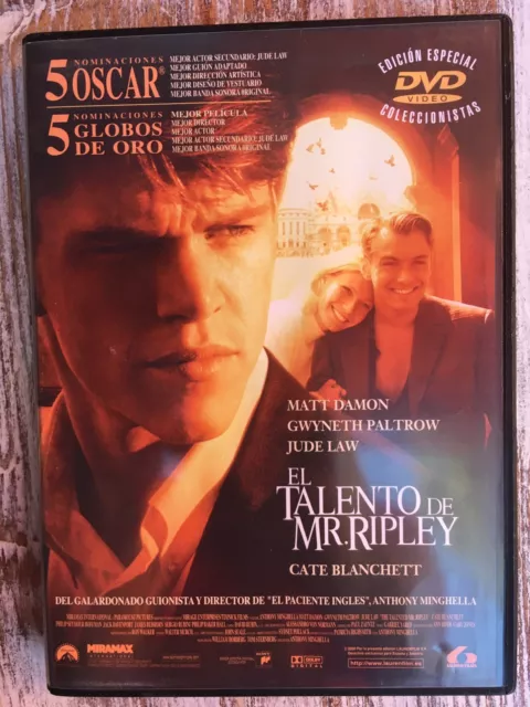 EL TALENTO DE MR. RIPLEY DVD JUDE LAW matt damon gwyneth paltrow 5 OSCAR