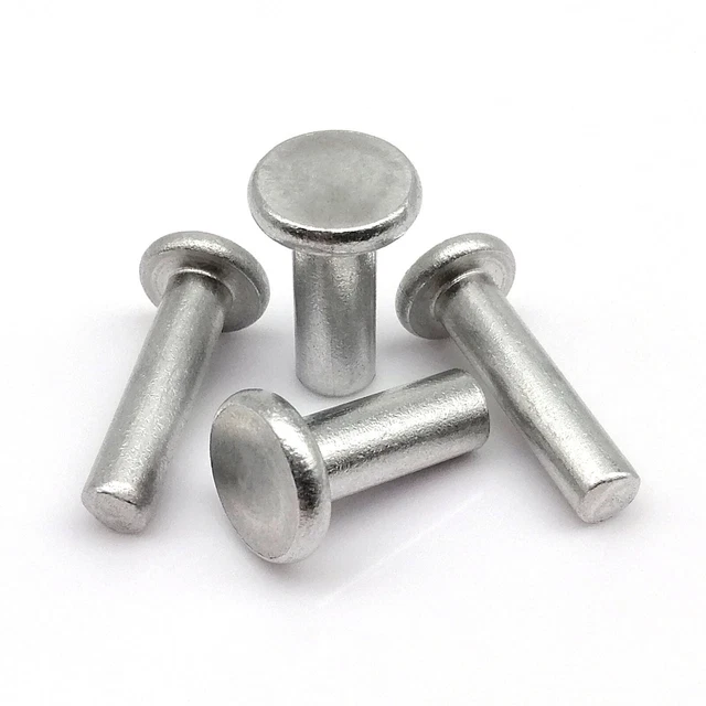 5/50pcs M2-M8 GB109 Aluminum Flat Thin Head Label Name Plate Punch Solid Rivet
