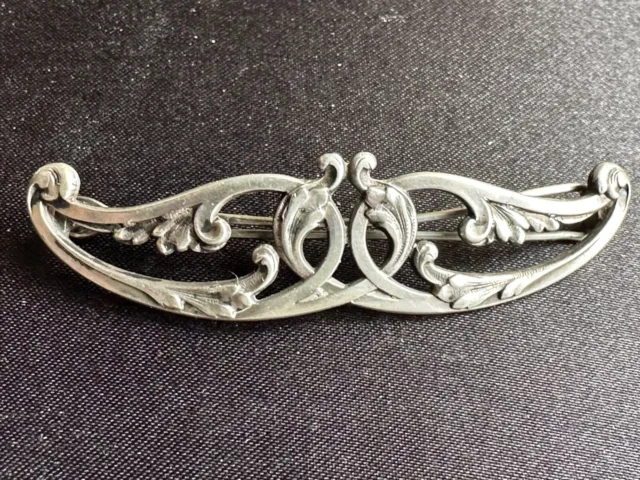 Superb Antique French Edwardian Sterling Silver 925 Hair Grip