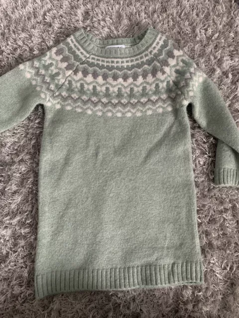 Girls Long Sleeve Patterned Jumper Dress age 4-5 years