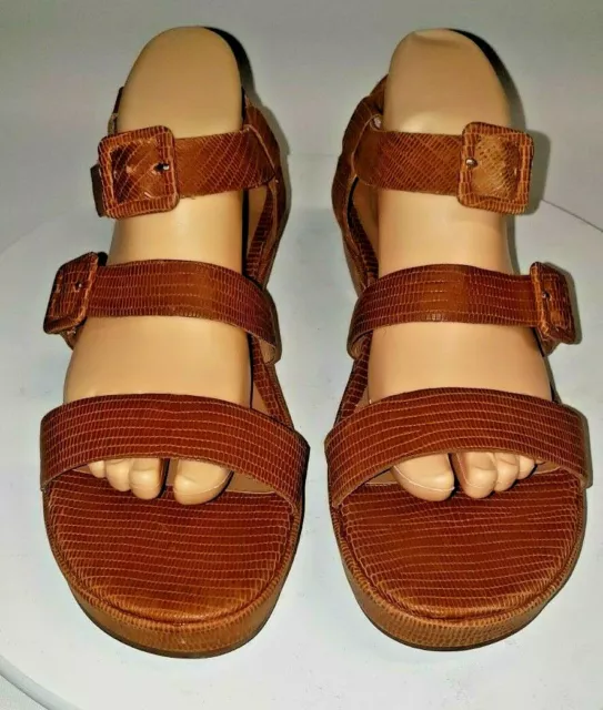 Madewell Sandals Womens Sz 10 Robin MC713 Brown Leather Platform Heel Strappy